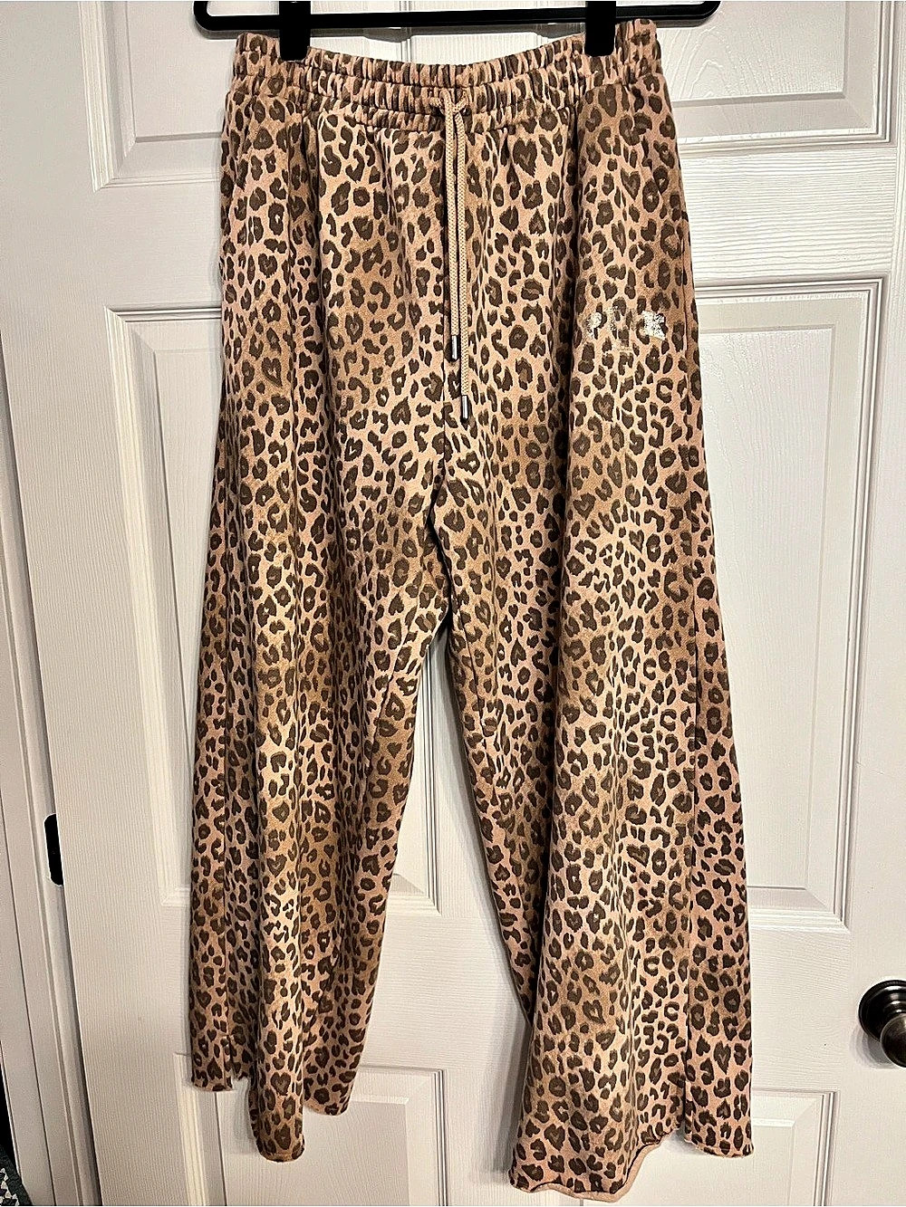 Victoria's Secret Pink Leopard Print Wide Leg Pants